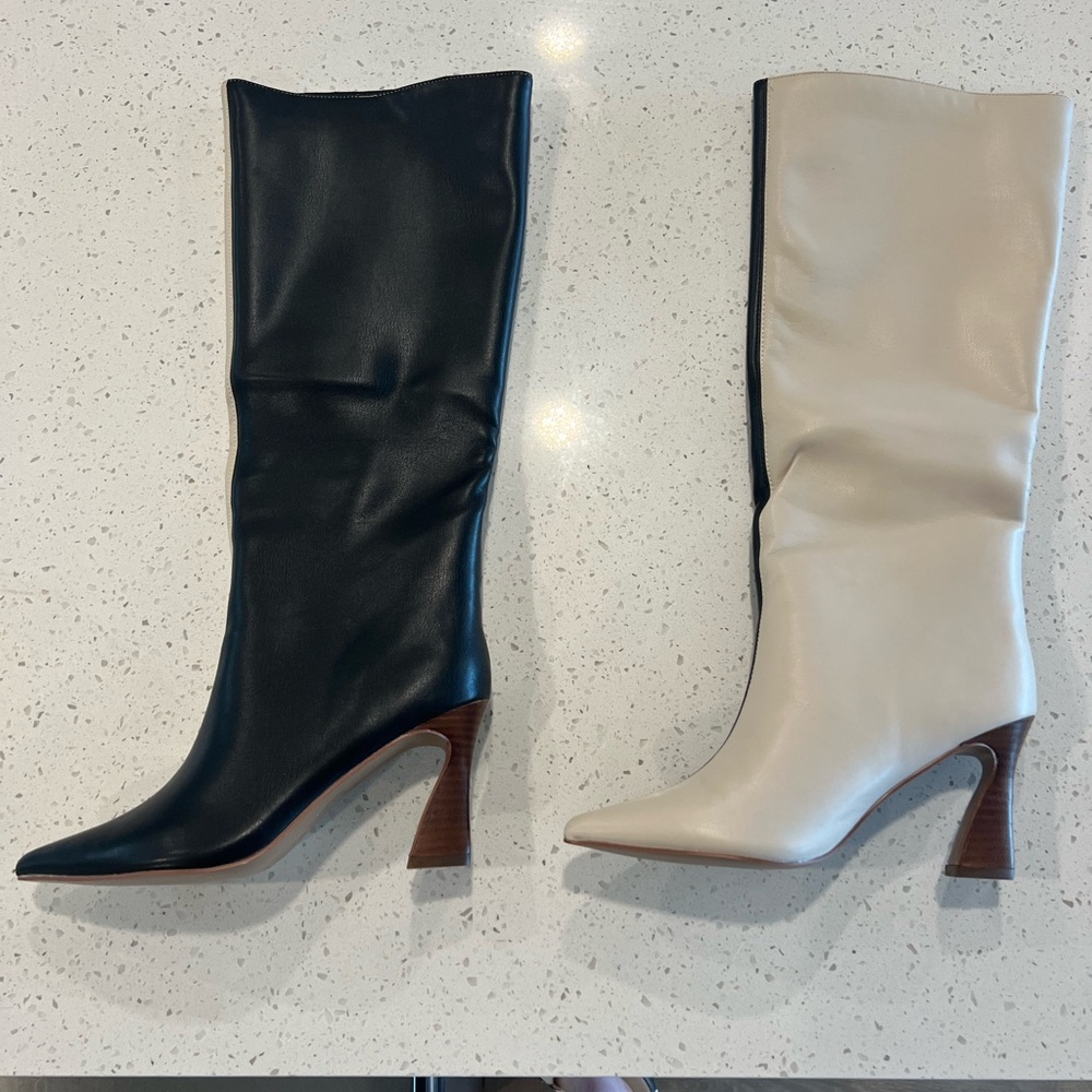 NWT Chinese Laundry mid-calf two toned boots size 9.5